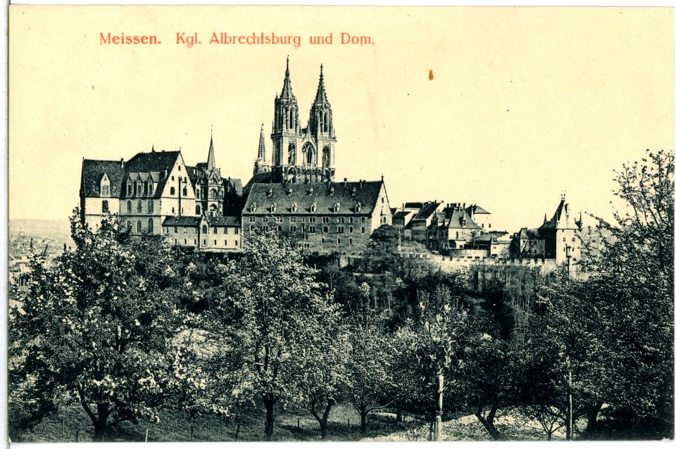 14590-Meißen-1912-Albrechtsburg und Dom vom Schottenberg-Brück & Sohn Kunstverlag