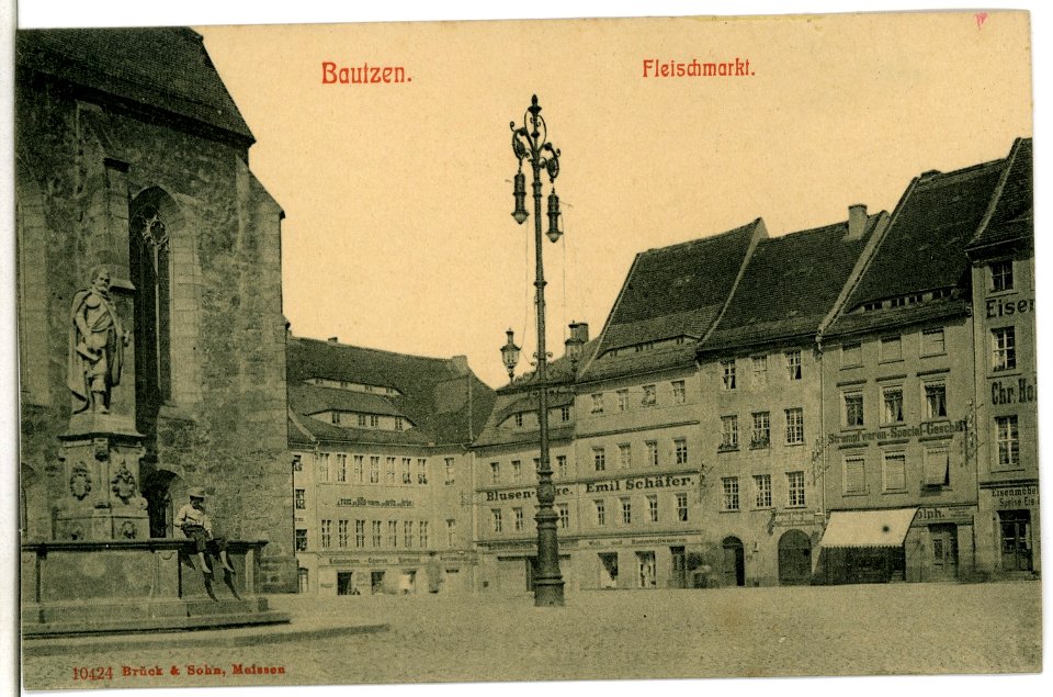 10424-Bautzen-1908-Fleischmarkt-Brück & Sohn Kunstverlag