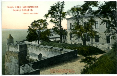 10479-Königstein-1908-Festung, Genesungsheim, Ansicht von Osten-Brück & Sohn Kunstverlag