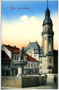 14295-Bilin-1912-Neues Rathaus-Brück & Sohn Kunstverlag