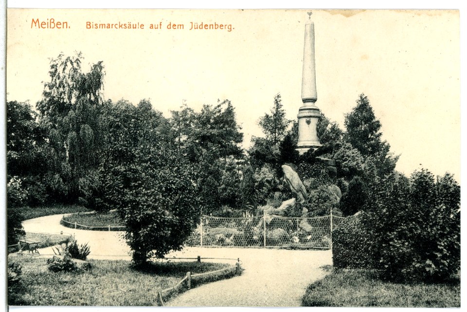 14846-Meißen-1912-Bismarcksäule auf dem Jüdenberg-Brück & Sohn Kunstverlag