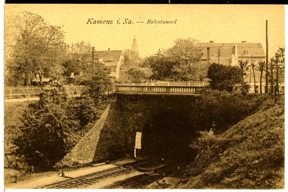 10879-Kamenz-1909-Eisenbahntunnel-Brück & Sohn Kunstverlag