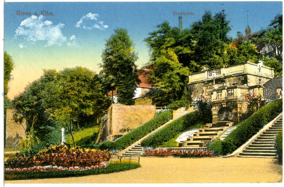 14238-Riesa-1912-Stadtpark-Brück & Sohn Kunstverlag