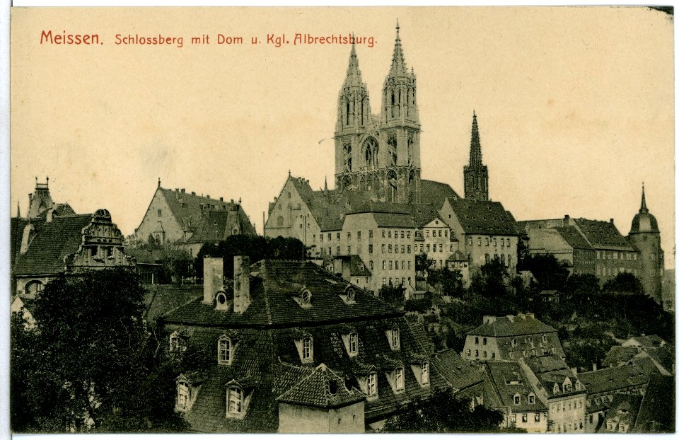 10393-Meißen-1908-Schloßberg mit Dom und Albrechtsburg-Brück & Sohn Kunstverlag