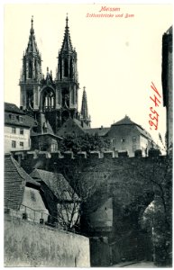 14556-Meißen-1912-Schloßbrücke und Dom-Brück & Sohn Kunstverlag