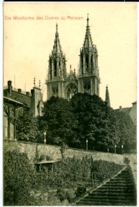 10360-Meißen-1908-Westtürme des Doms-Brück & Sohn Kunstverlag