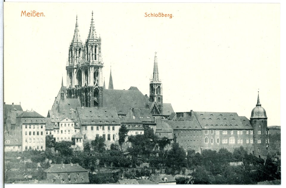 14844-Meißen-1912-Schloßberg mit Amtsgericht und Dom-Brück & Sohn Kunstverlag