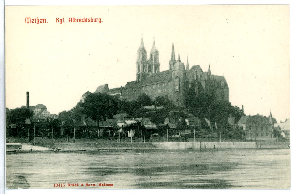 10415-Meißen-1908-Burgberg und Elbe-Brück & Sohn Kunstverlag