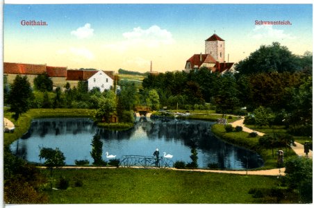 15047-Geithain-1912-Schwanenteich-Brück & Sohn Kunstverlag