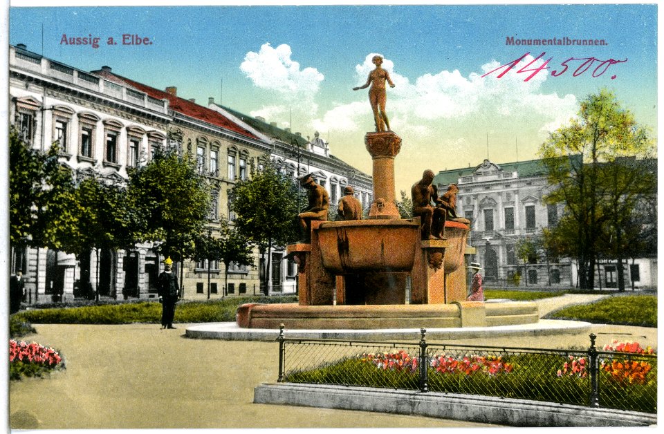 14500-Aussig-1912-Monumentalbrunnen-Brück & Sohn Kunstverlag