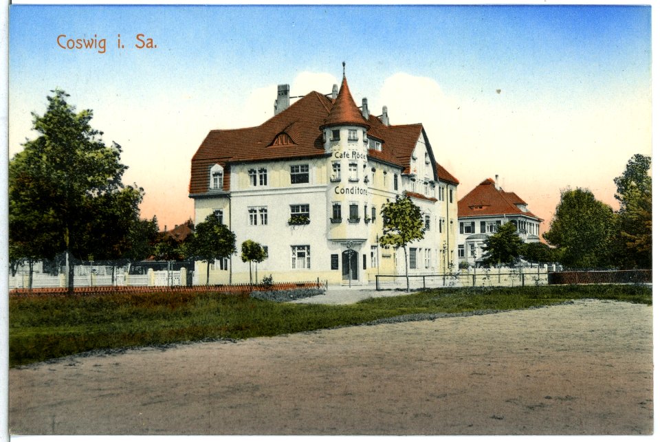 14870-Coswig-1912-Cafe Röder-Brück & Sohn Kunstverlag
