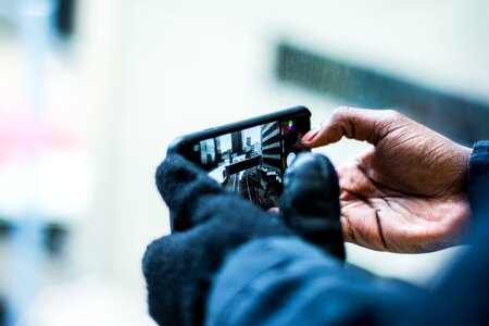 Photography hands technology
