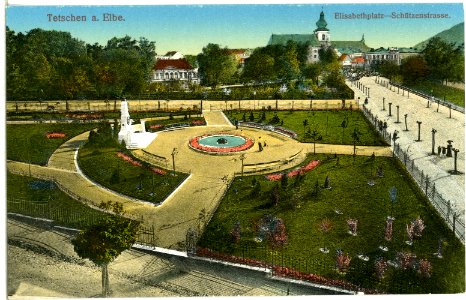 14243-Tetschen-1912-Elisabethplatz - Schützenstraße-Brück & Sohn Kunstverlag