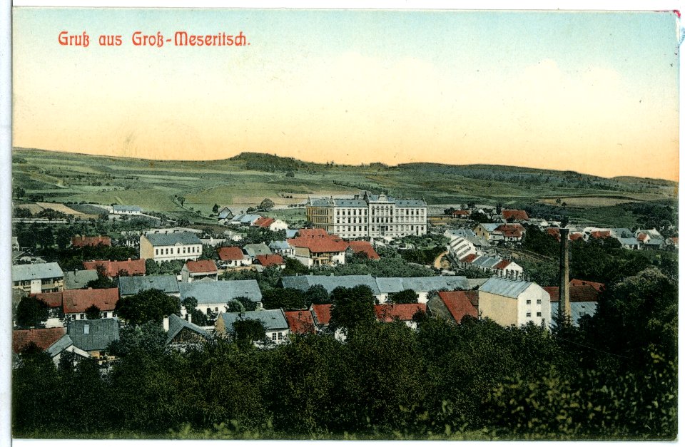 10849-Groß-Meseritsch-1909-Blick auf Groß-Meseritsch-Brück & Sohn Kunstverlag