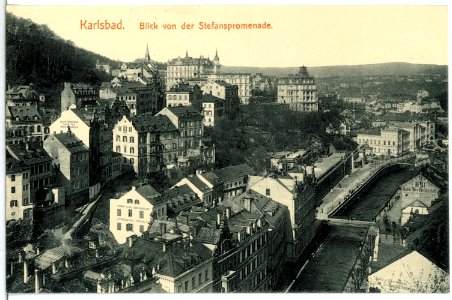 14517-Karlsbad-1912-Blick von der Stefanspromenade-Brück & Sohn Kunstverlag