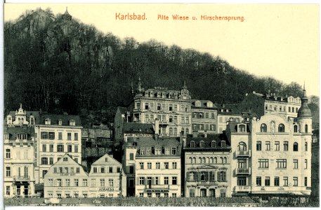 14516-Karlsbad-1912-Alte Wiese und Hirschensprung-Brück & Sohn Kunstverlag