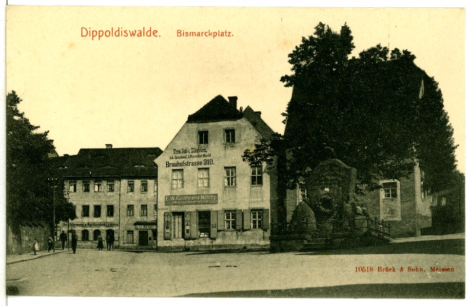 10518-Dippoldiswalde-1908-Bismarck - Platz-Brück & Sohn Kunstverlag
