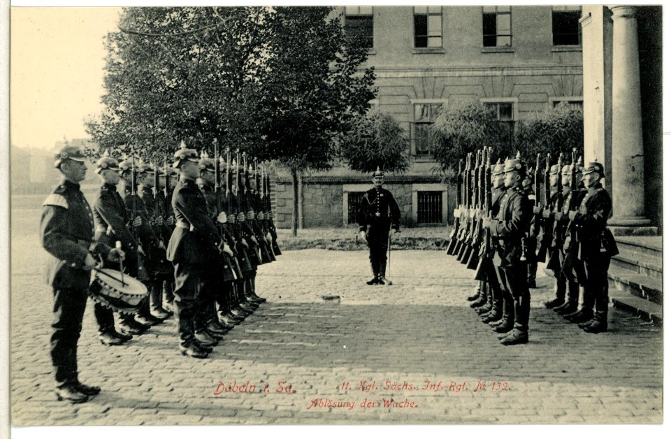 10487-Döbeln-1908-Ablösung der Wache - Infanterie-Regiment Nr. 139-Brück & Sohn Kunstverlag