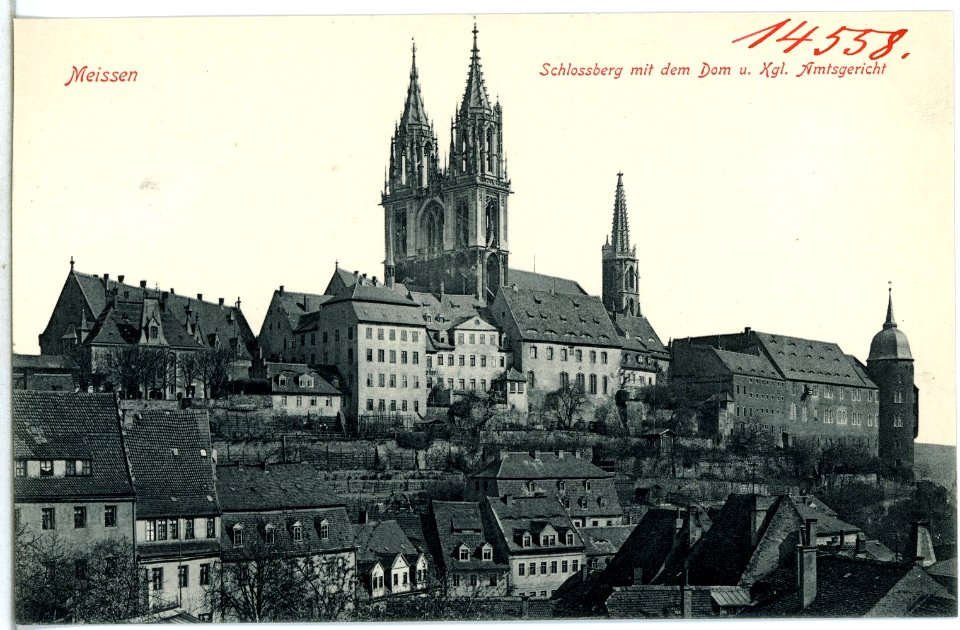 14558-Meißen-1912-Schloßberg mit Dom und Amtsgericht-Brück & Sohn Kunstverlag