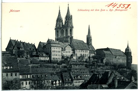 14558-Meißen-1912-Schloßberg mit Dom und Amtsgericht-Brück & Sohn Kunstverlag