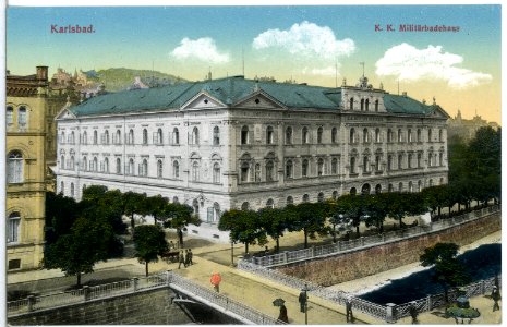 14485-Karlsbad-1912-Militärbadehaus-Brück & Sohn Kunstverlag