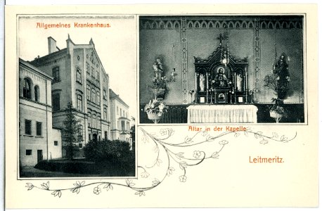 14942-Leitmeritz-1912-Allgemeines Krankenhaus - Kapelle-Brück & Sohn Kunstverlag