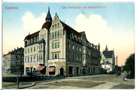 10498-Radebeul-1908-Ecke Pestalozzi - und Bahnhofstraße-Brück & Sohn Kunstverlag