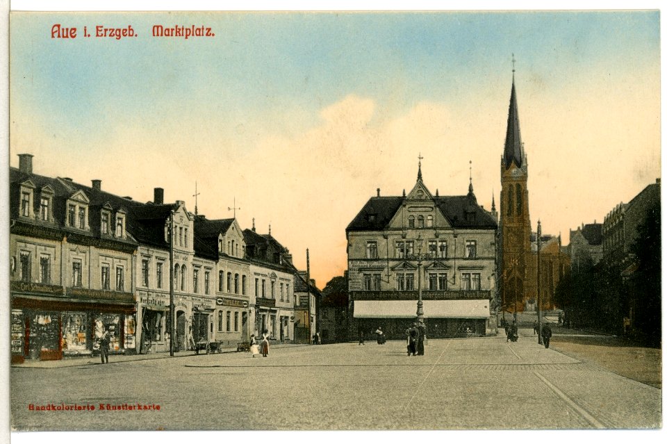 10801-Aue-1909-Marktplatz-Brück & Sohn Kunstverlag