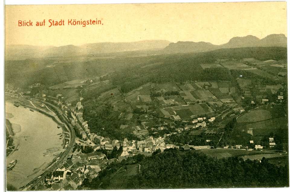 10569-Königstein-1909-Blick auf die Stadt-Brück & Sohn Kunstverlag