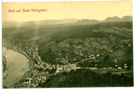 10569-Königstein-1909-Blick auf die Stadt-Brück & Sohn Kunstverlag
