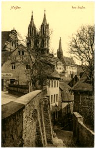 14587-Meißen-1912-Rote Stufen, Franz Würfel, Domtürme-Brück & Sohn Kunstverlag