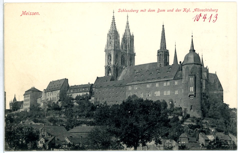 10413-Meißen-1908-Schloßberg mit Dom und Bischofsschloß-Brück & Sohn Kunstverlag