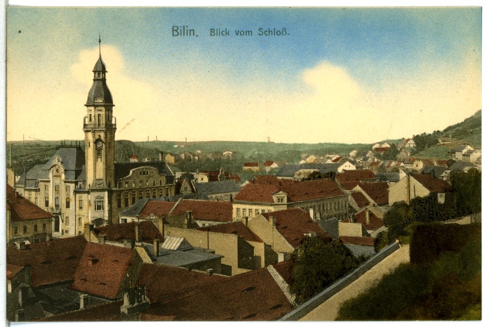 14399-Bilin-1912-Blick vom Schloß auf Bilin-Brück & Sohn Kunstverlag