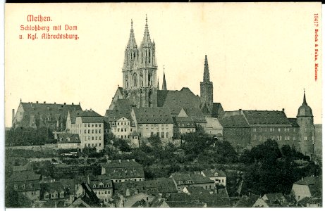 10417-Meißen-1908-Schloßberg mit Dom Bischofsschloß und Kurien-Brück & Sohn Kunstverlag
