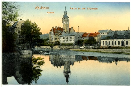 10792-Waldheim-1909-Rathaus, an der Zschopau-Brück & Sohn Kunstverlag