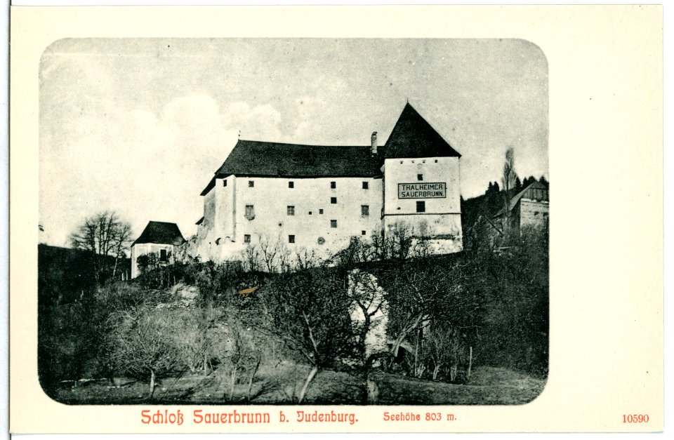 10590-Sauerbrunn-1909-Schloß-Brück & Sohn Kunstverlag
