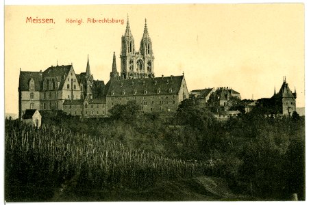 10391-Meißen-1908-Albrechtsburg und Westtürme des Doms, Kornhaus-Brück & Sohn Kunstverlag