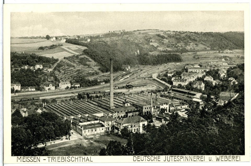 14806-Meißen-1912-Triebischtal - Jutespinnerei und Weberei-Brück & Sohn Kunstverlag