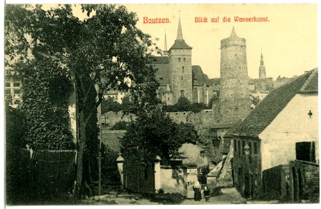 10423-Bautzen-1908-Blick auf die Wasserkunst-Brück & Sohn Kunstverlag
