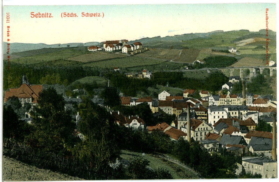 10341-Sebnitz-1908-Blick auf Sebnitz-Brück & Sohn Kunstverlag