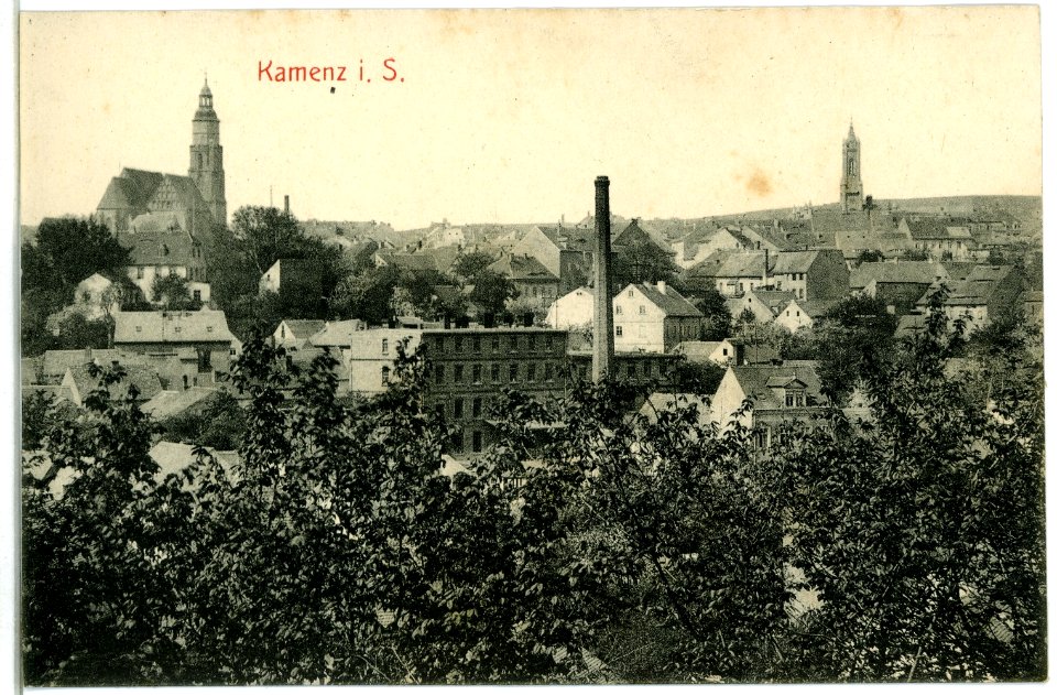 10878-Kamenz-1909-Blick auf Kamenz-Brück & Sohn Kunstverlag
