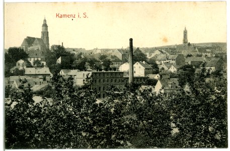 10878-Kamenz-1909-Blick auf Kamenz-Brück & Sohn Kunstverlag