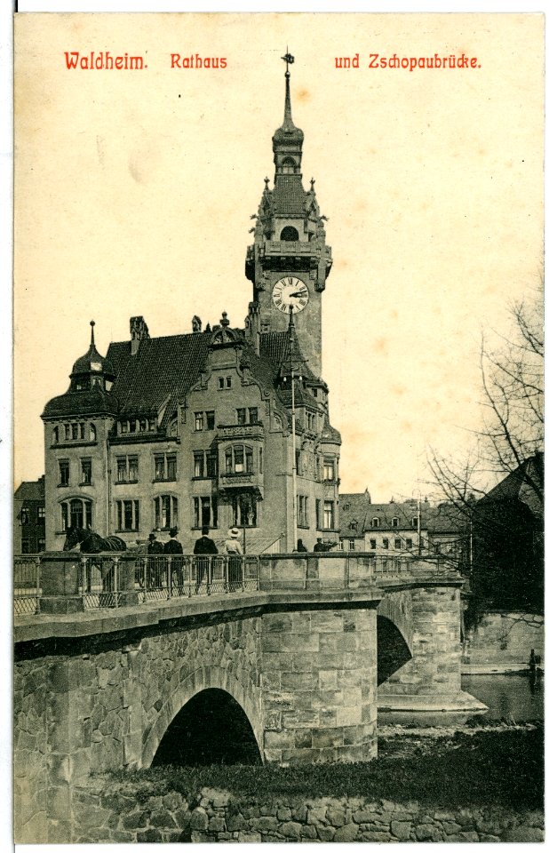 10798-Waldheim-1909-Rathaus-Brück & Sohn Kunstverlag