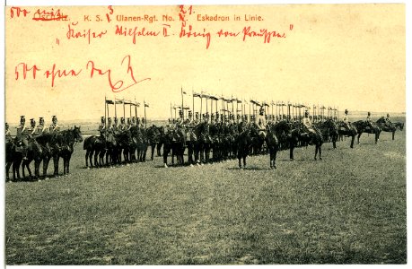 14766-Oschatz-1912-1. Königlich Sächsisches Ulanen-Regiment Nr. 17 - Eskadron in Linie-Brück & Sohn Kunstverlag
