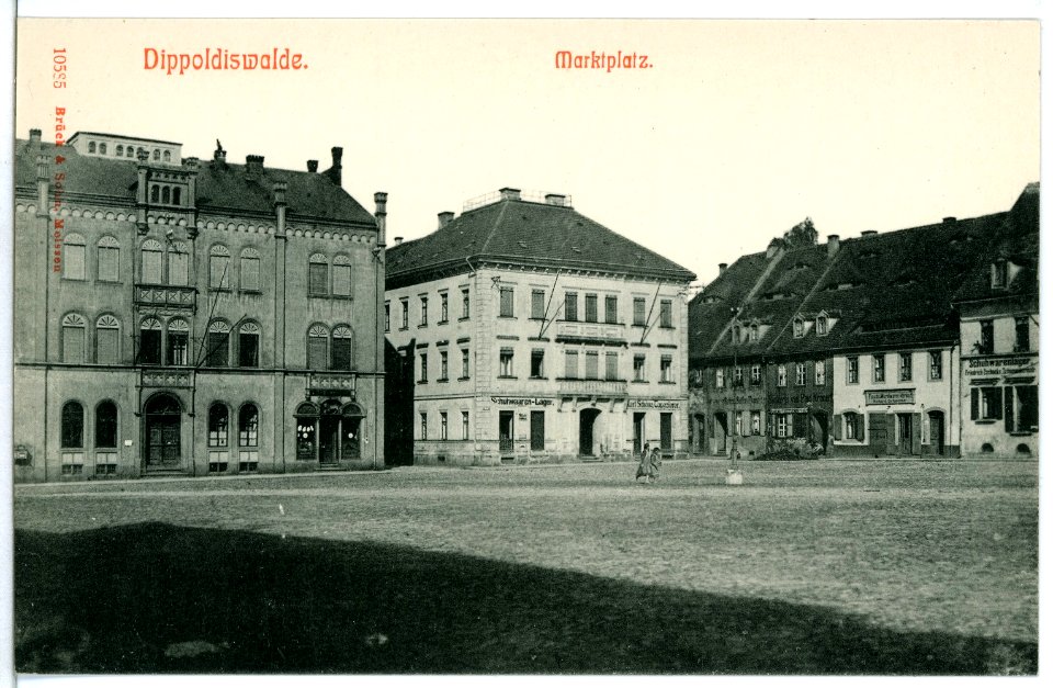 10585-Dippoldiswalde-1909-Marktplatz-Brück & Sohn Kunstverlag