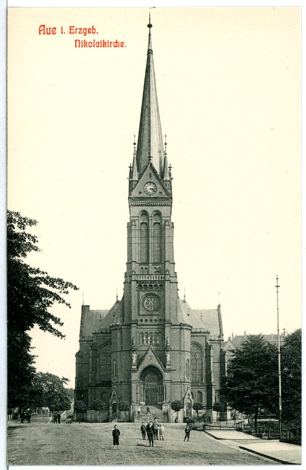 10805-Aue-1909-Nikolaikirche-Brück & Sohn Kunstverlag
