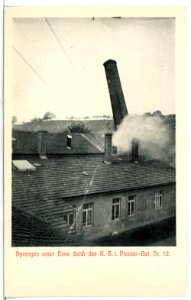 12706--1911-Sprengen einer Esse durch das 1. Königlich Sächsische Pionier-Bataillon Nr. 12-Brück & Sohn Kunstverlag