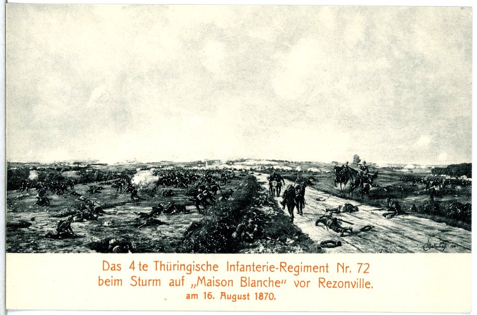 14816-Torgau-1912-Schlachtenbild Sturm vor Rezonville Frankreich 1870-Brück & Sohn Kunstverlag