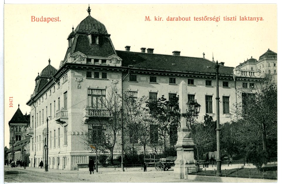 10471-Budapest-1908-M. kir. darabout testörsegi tiszti laktanya-Brück & Sohn Kunstverlag