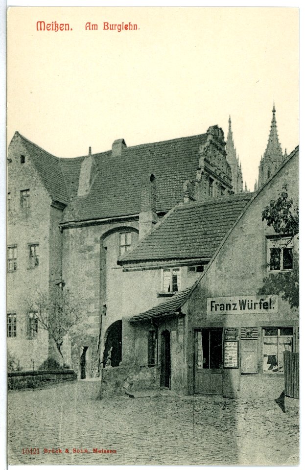 10421-Meißen-1908-Am Burglehen - Haus Franz Würfel, Burgtor-Brück & Sohn Kunstverlag